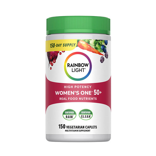 Rainbow Light Multivitamin for Women 50+, Vitamin C, D & Zinc, Probiotics, Women’s One 50+ Multivitamin Provides High Potency Immune Support, Non-GMO, Vegetarian