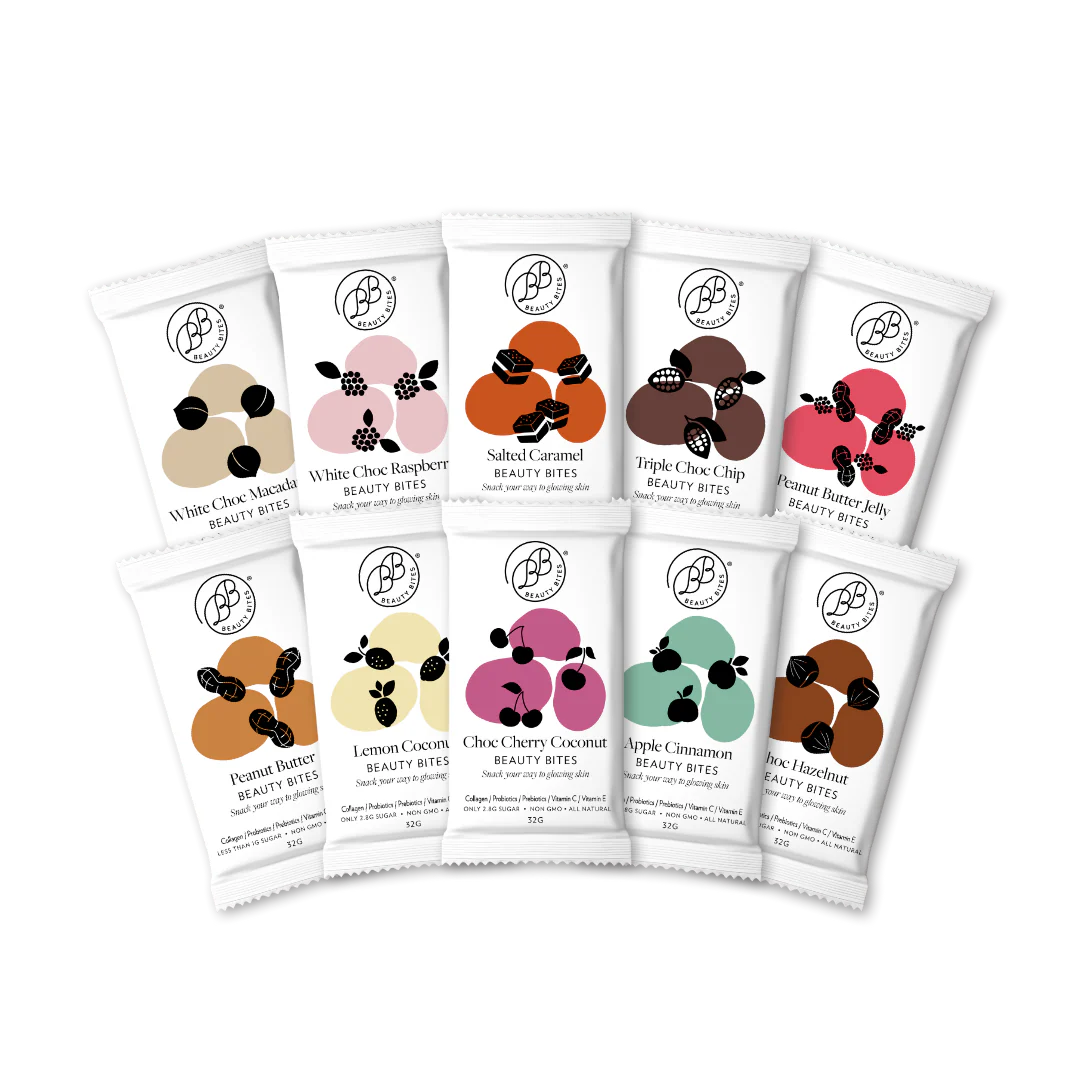 DEORTHO Protein Bars with Collagen Peptides, 3,800mg Collagen for Women, Prebiotic Fiber, Probiotics, Vitamin C & E, Low Sugar, Gluten Free, Beauty & Gut Support Snack