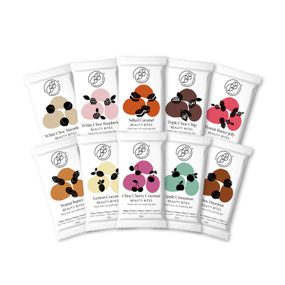 DEORTHO Protein Bars with Collagen Peptides, 3,800mg Collagen for Women, Prebiotic Fiber, Probiotics, Vitamin C & E, Low Sugar, Gluten Free, Beauty & Gut Support Snack