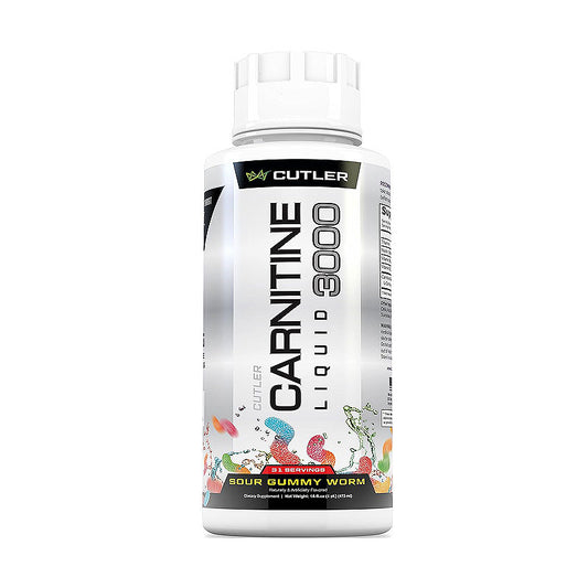 Cutler Nutrition Liquid L-Carnitine Supplement with Acetyl L-Carnitine & L-Carnitine Tartrate Forms - Pre Workout Formula for Optimal Absorption, Energy & Muscle Support | Sour Gummy Worm Flavor