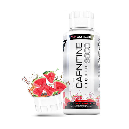 Cutler Nutrition Liquid Carnitine 3000 contains carnitine, acetyl L-carnitine, L-carnitine tartrate, and B vitamins. Provides energy and metabolic support. | Watermelon Flavor | 31 servings